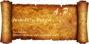András Petra névjegykártya